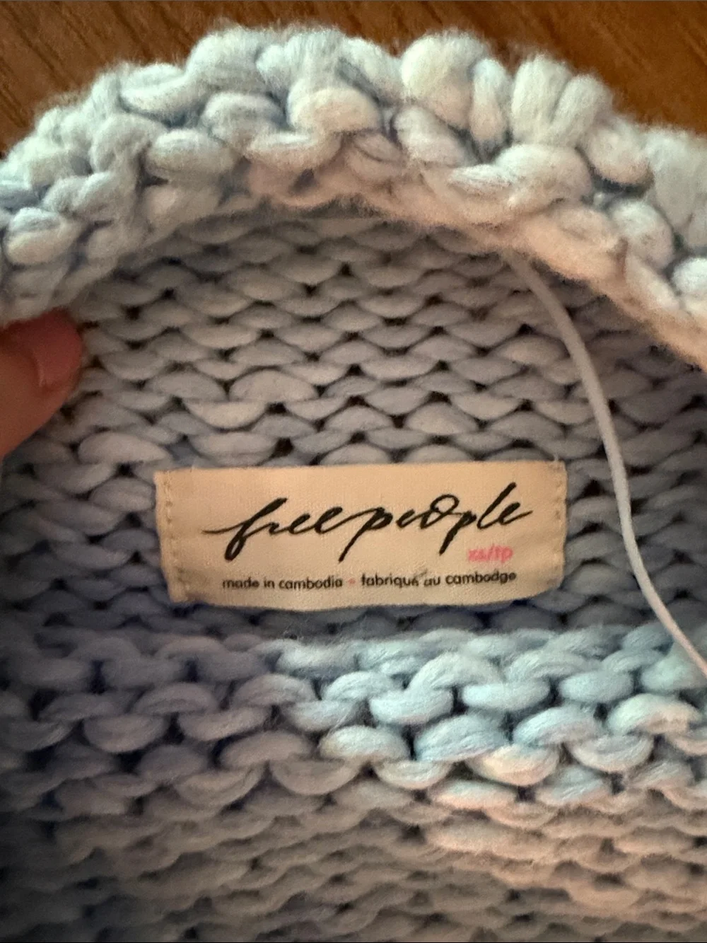 Free People Opal Roll Neck Sweater- Blue